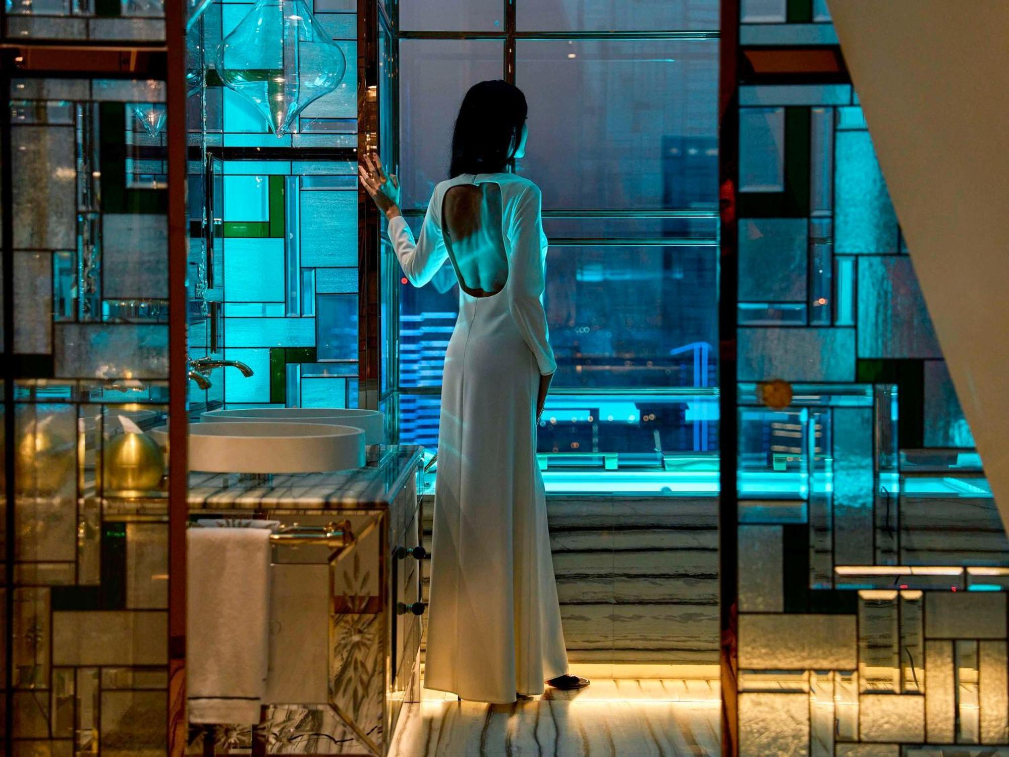 Fairmont Doha Hotel Lusail Exterior foto The interior of the hotel
